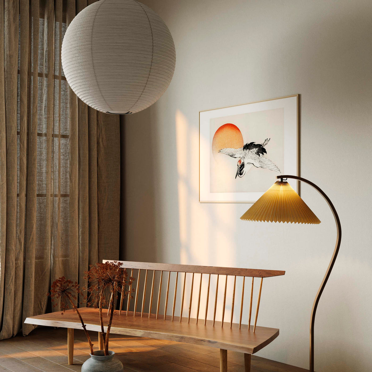 Bird Prints in Japandi Interiors: A Celebration of Beauty and Symbolism