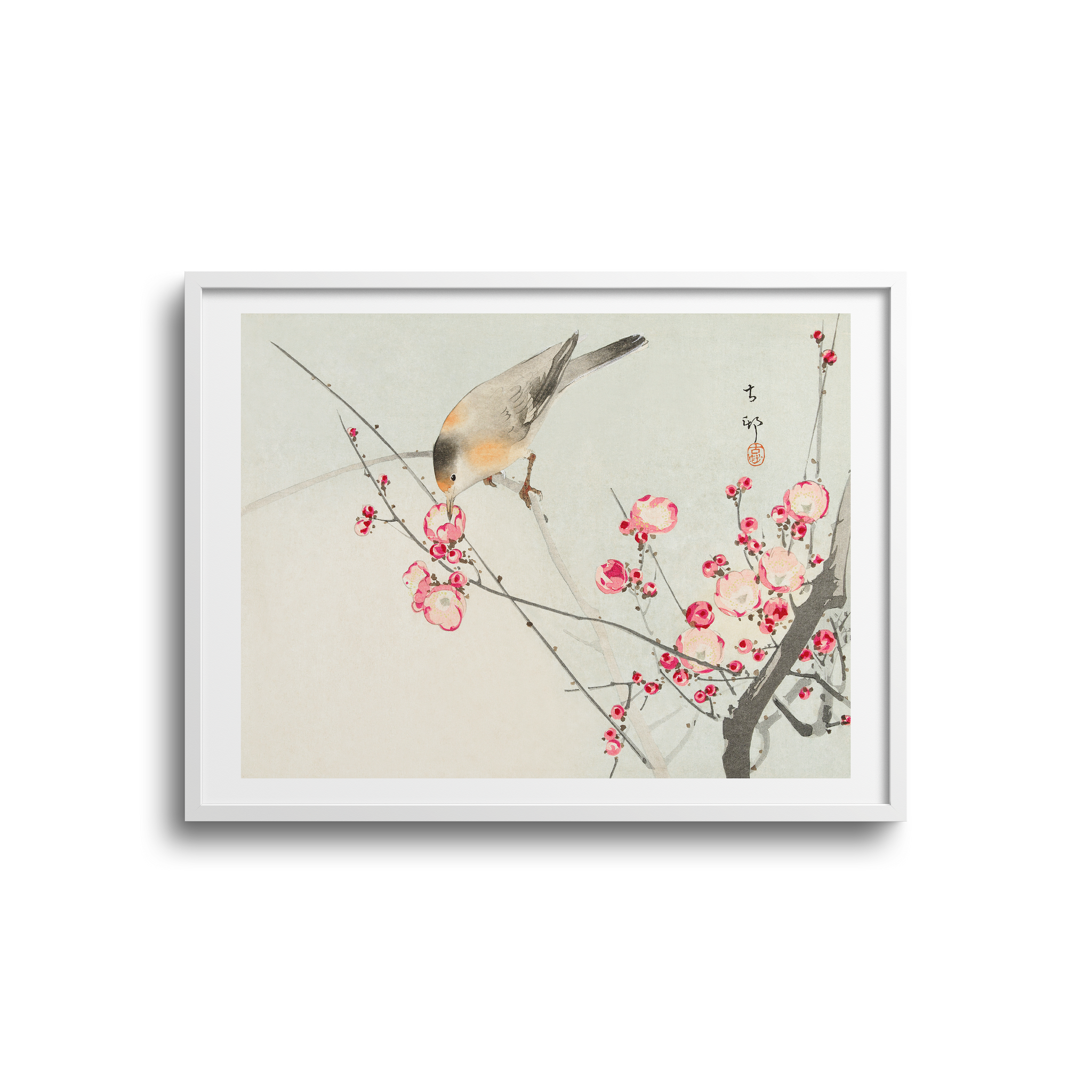 Songbird on a Blossom Branch by Ohara Koson
