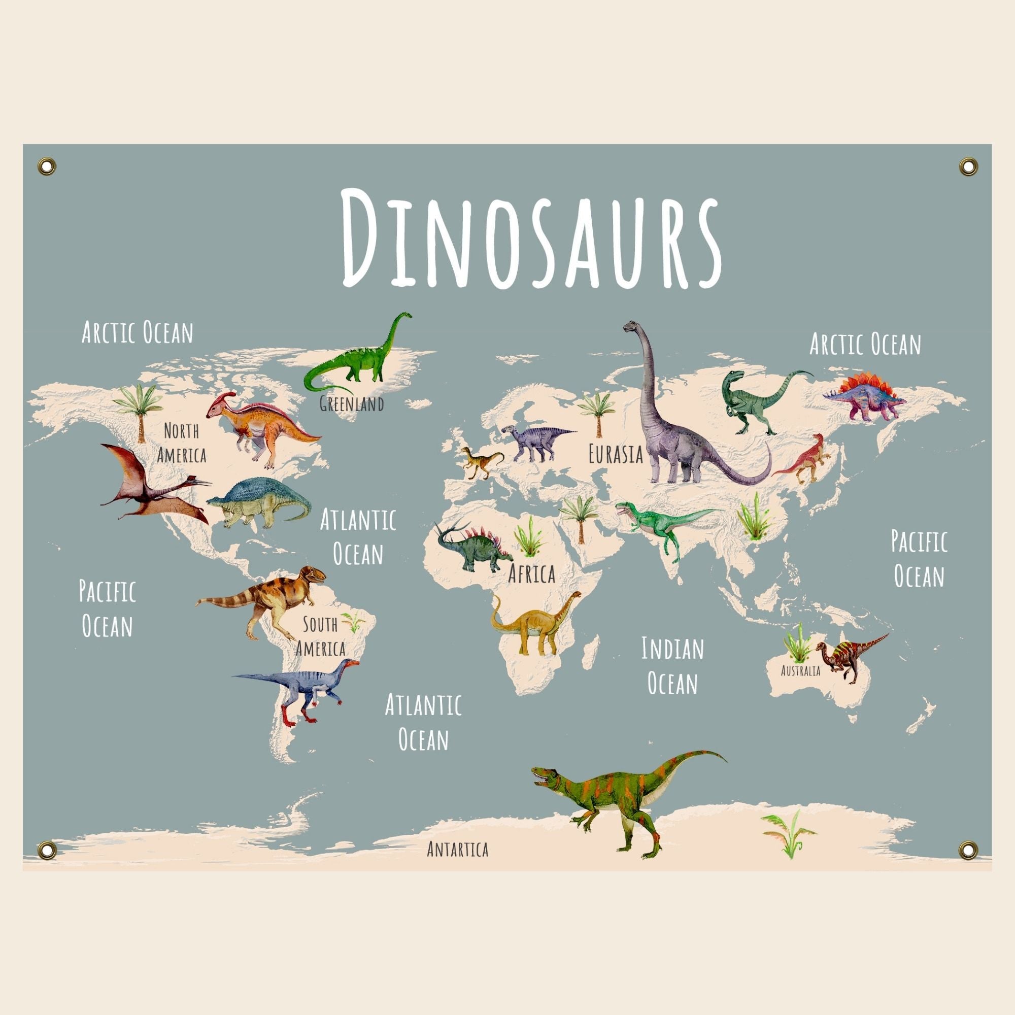 Dinosaur world map
