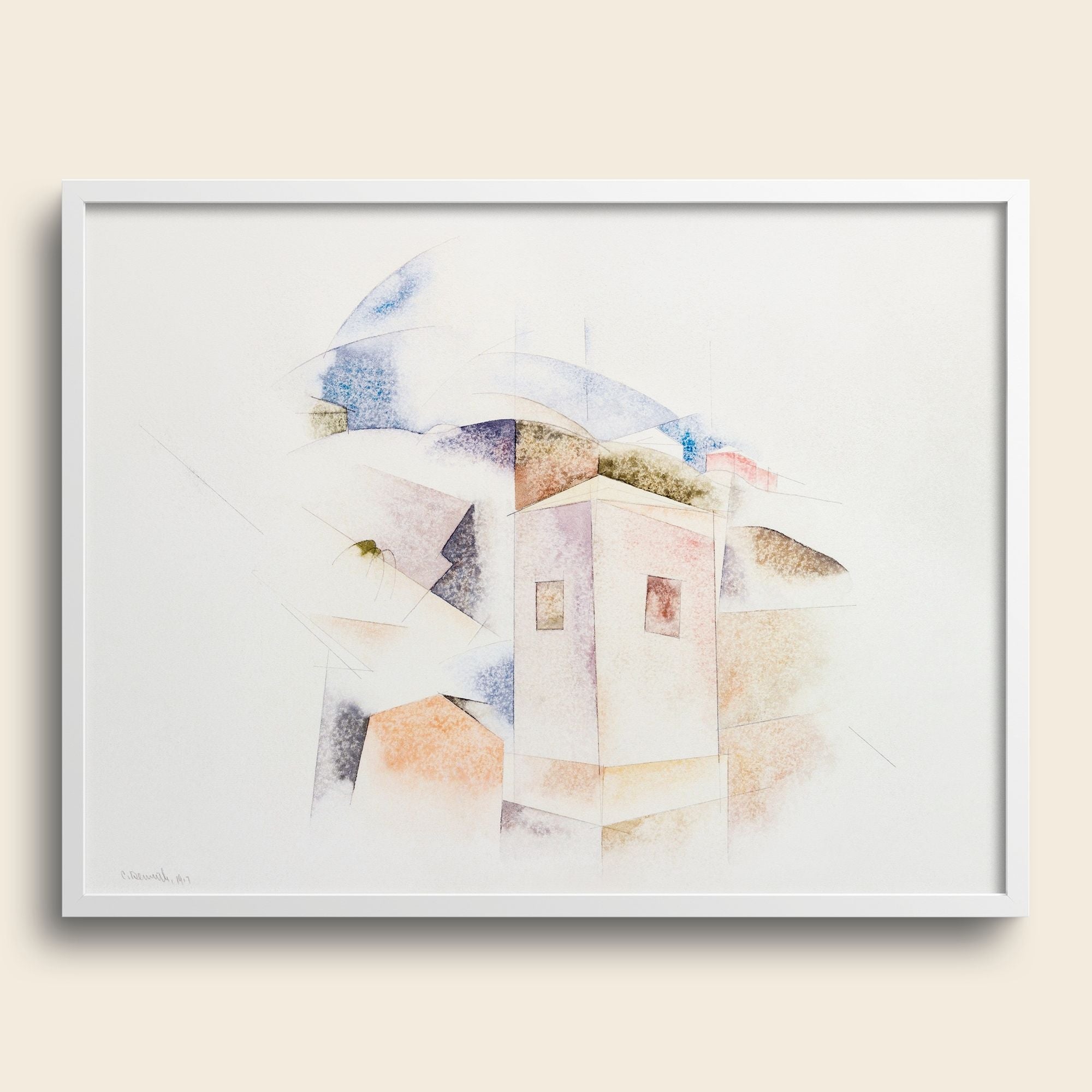 Charles Demuth Bermuda cubist watercolor painting.