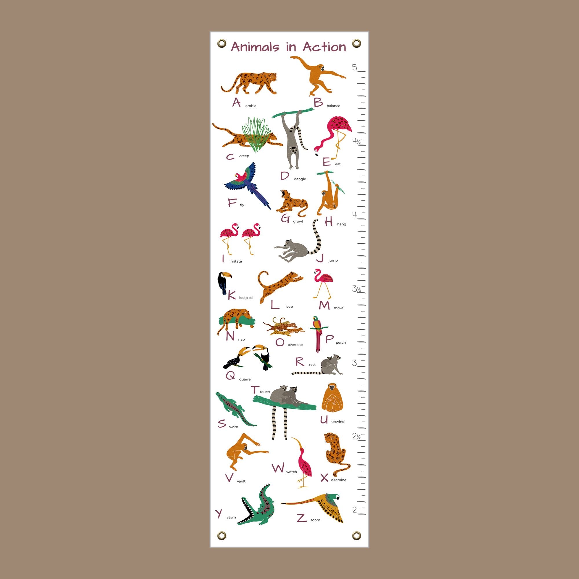 growth chart showing animals in action