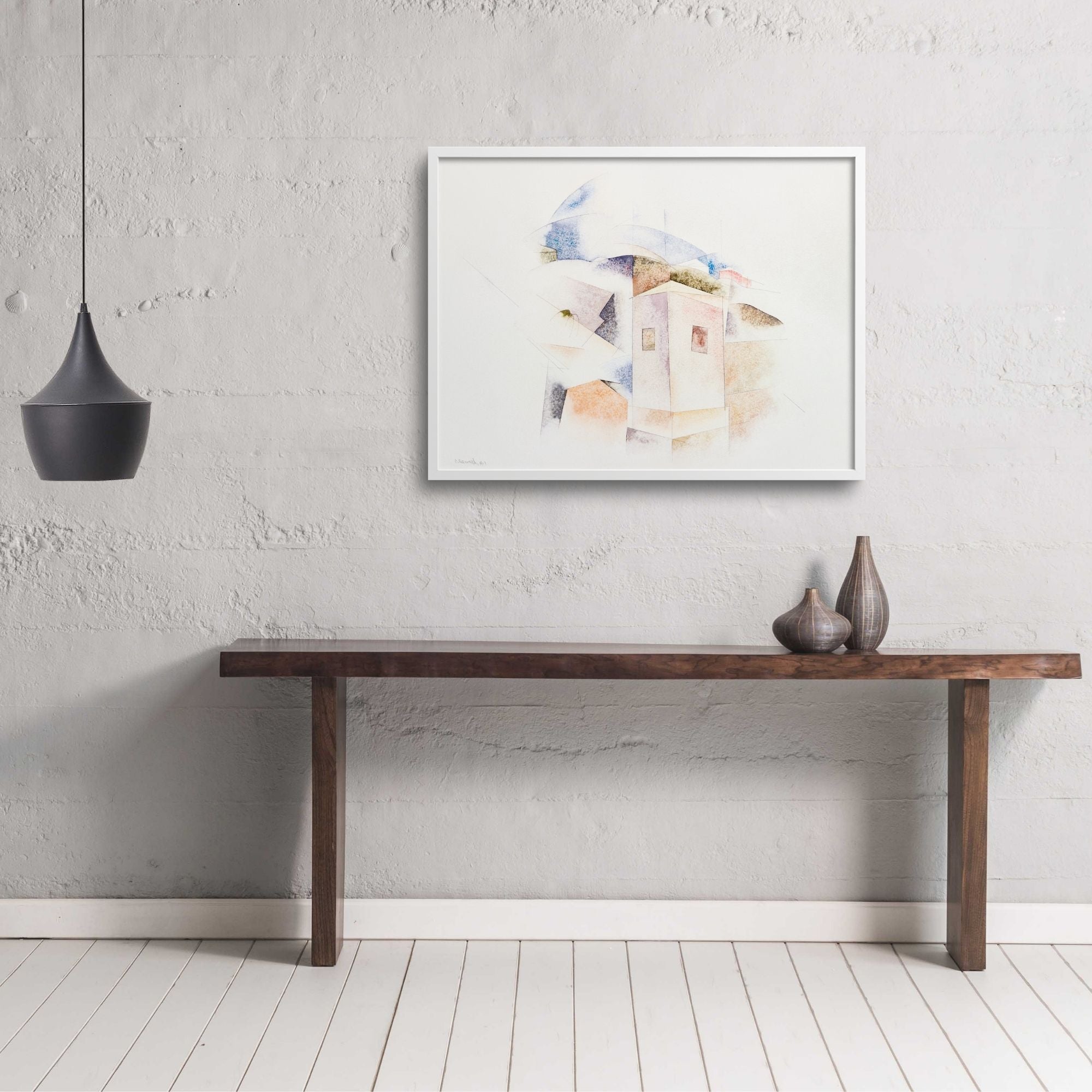 Charles Demuth Bermuda No. 4 watercolor over a table.