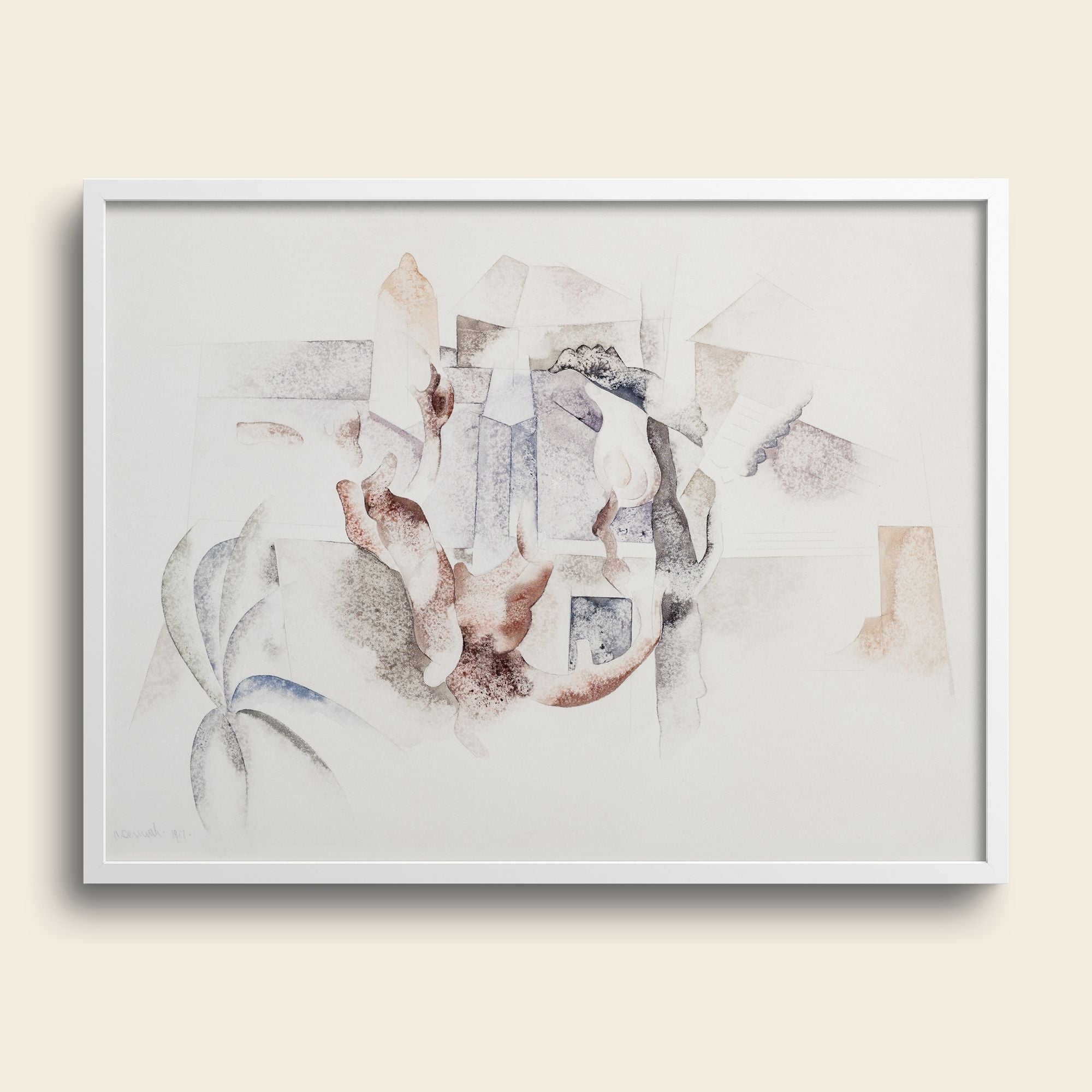 Charles Demuth abstract Bermuda landscape watercolor painting.