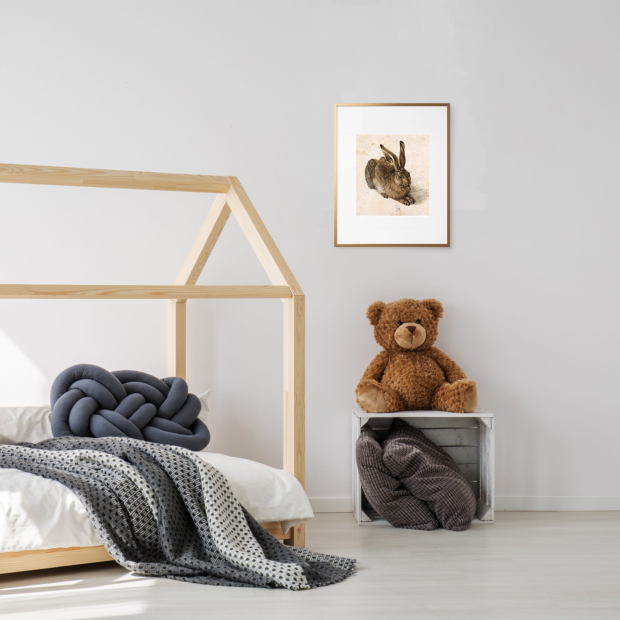 rabbit print in child's room