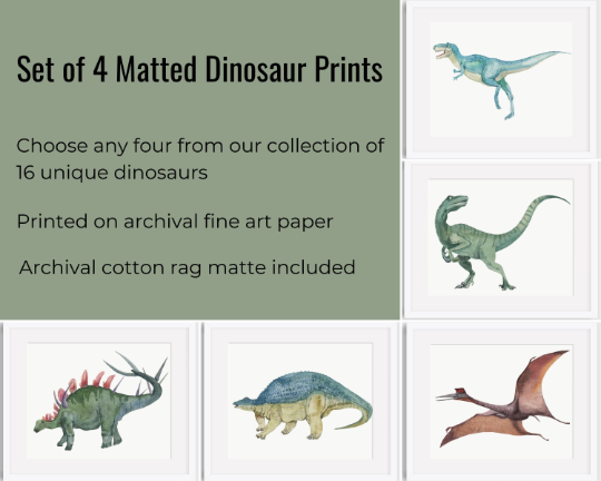 Dinosaur Pint Set of 4