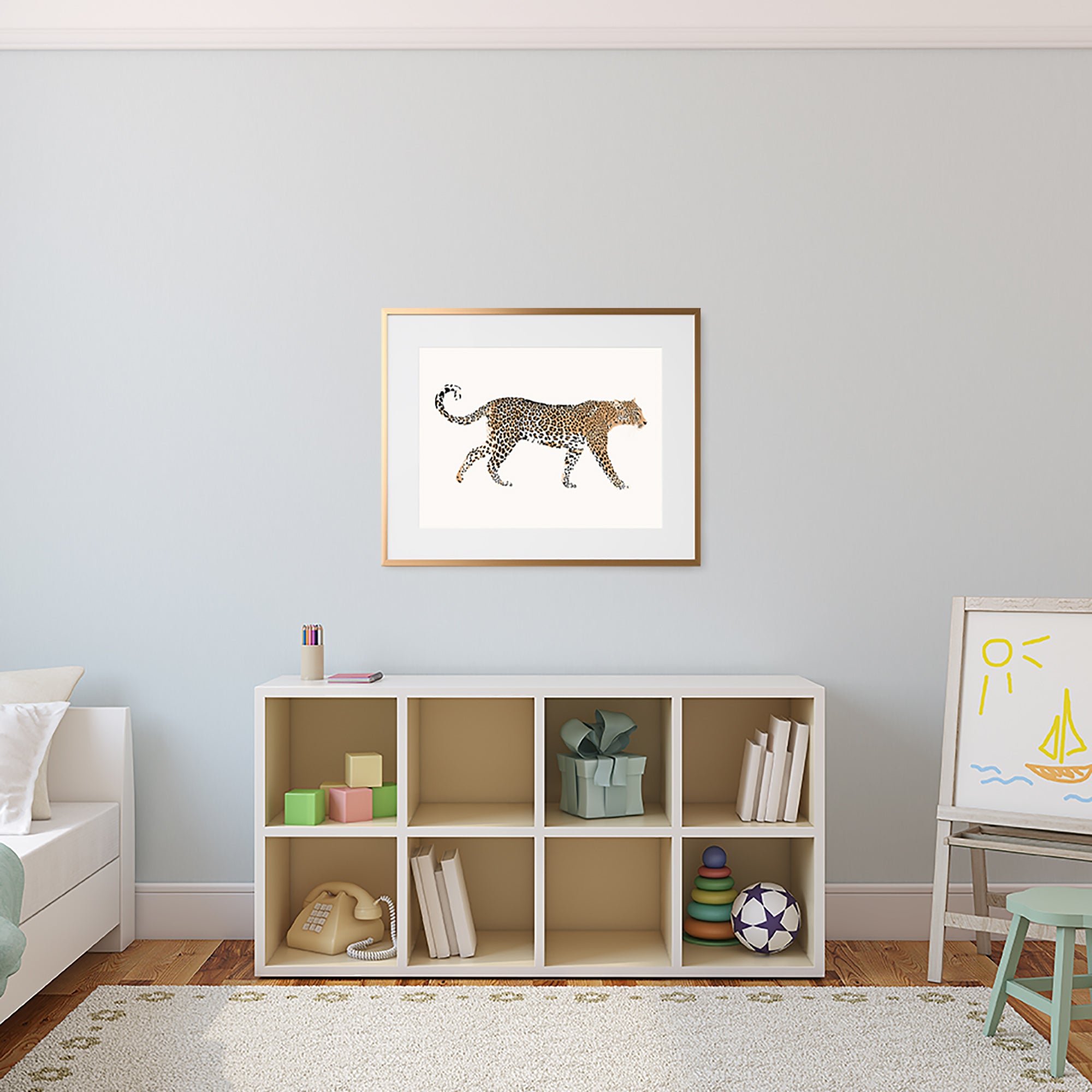 playroom leopard print