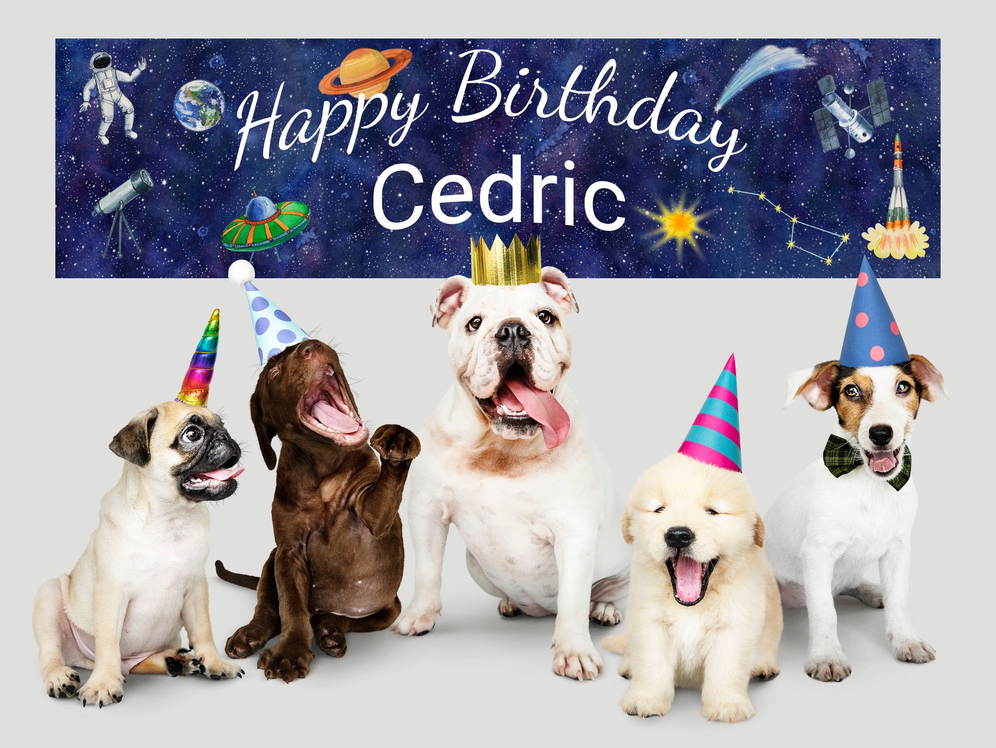 canvas space birthday banner