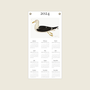 2024 Calendar of Rudbeck's Swedish Gull on Fine Art Canvas