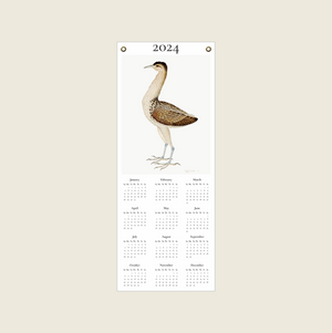 2024 Calendar featuring Olof Rudbeck's bittern Swedish bird