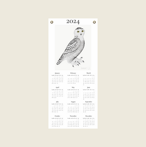 2024 Rudbeck Snowy Owl Calendar on Canvas