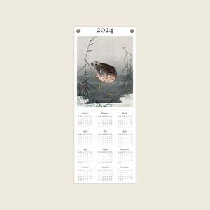 2024 Calendar Ashi ni shigi by Ohara Koson. 