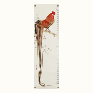 Asian Rooster Growth Chart on Fine-Art Canvas