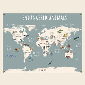 endangered animals world map