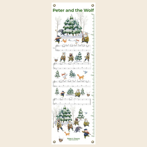 Peter and the Wolf canvas musical growth chart.