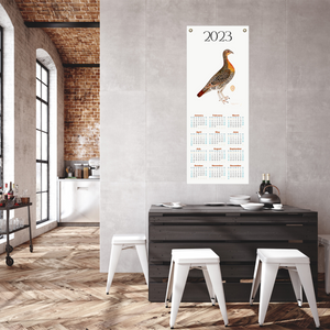 2023 Calendar Featuring Olof Rudbeck's Capercaille Hen, on Fine Art Canvas