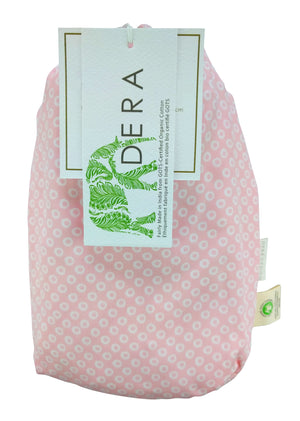 GOTS-Certified Organic Cotton Playard Sheet – Pink Shibori - Bag with hangtags