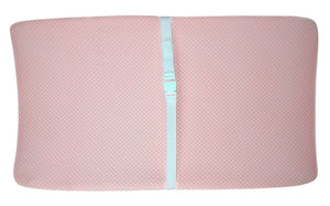 Top view of Shibori Pink Changing Pad Cover – GOTS-Certified Organic Cotton