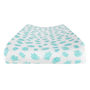 Changing Pad Cover in Turtle Aqua – GOTS-Certified