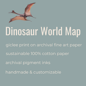 Dinosaur world map information. 