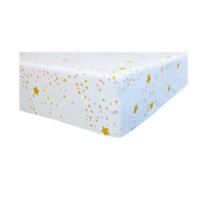 corner Playard Sheet in GOTS-Certified Organic Cotton – Starlight Pink