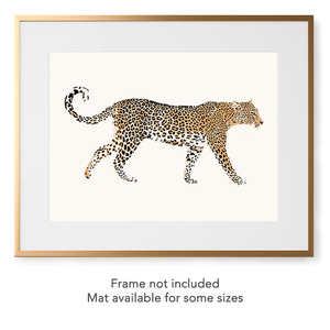 Framed leopard art print