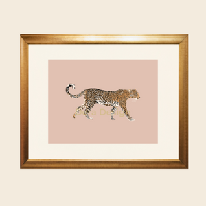 Leopard art print.