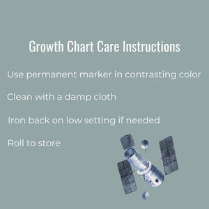 care instructions for canvas growth chart