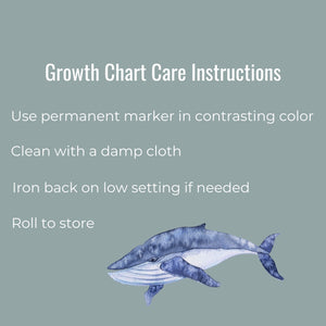 canvas alphabet growth chart care instructions