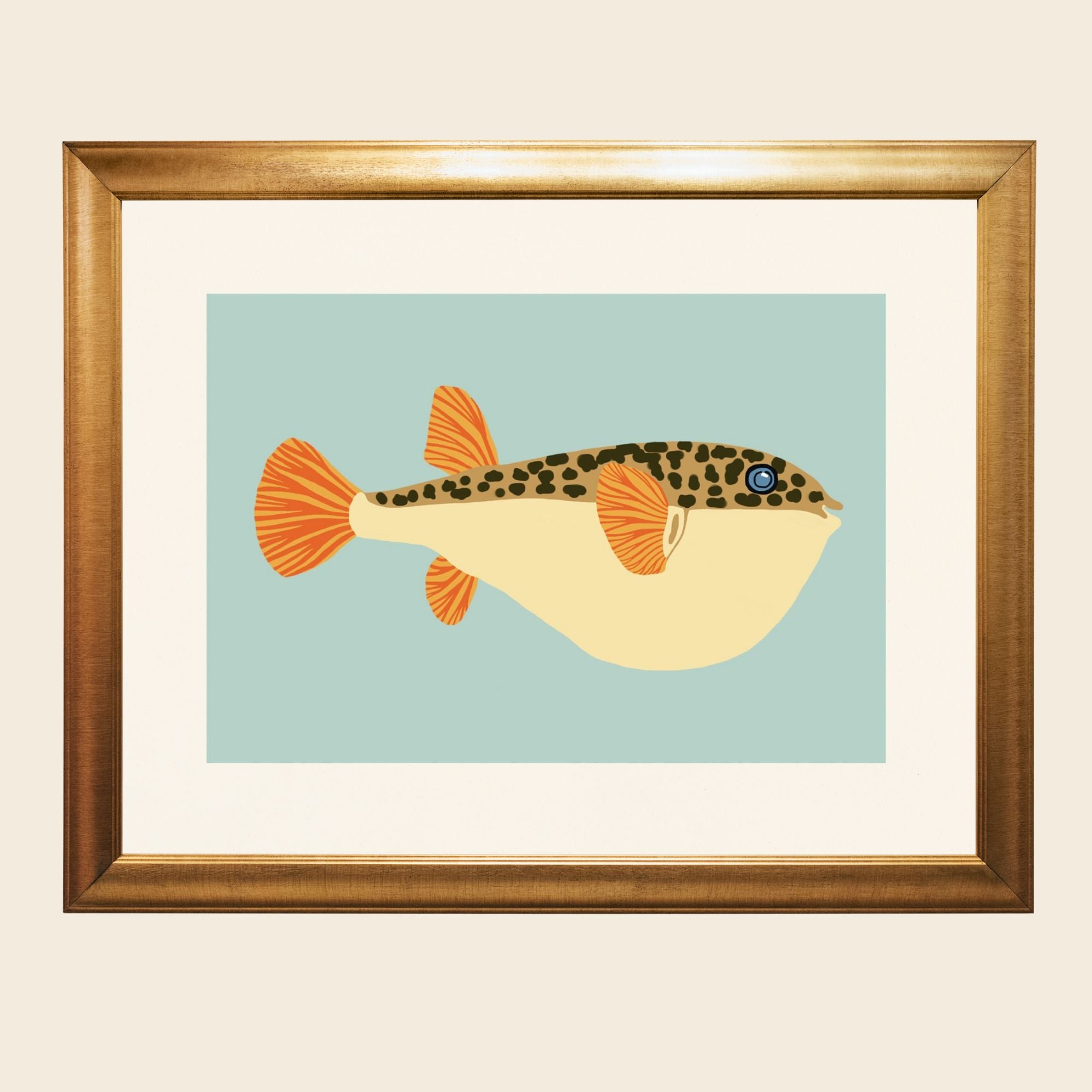 puffer fish drawing